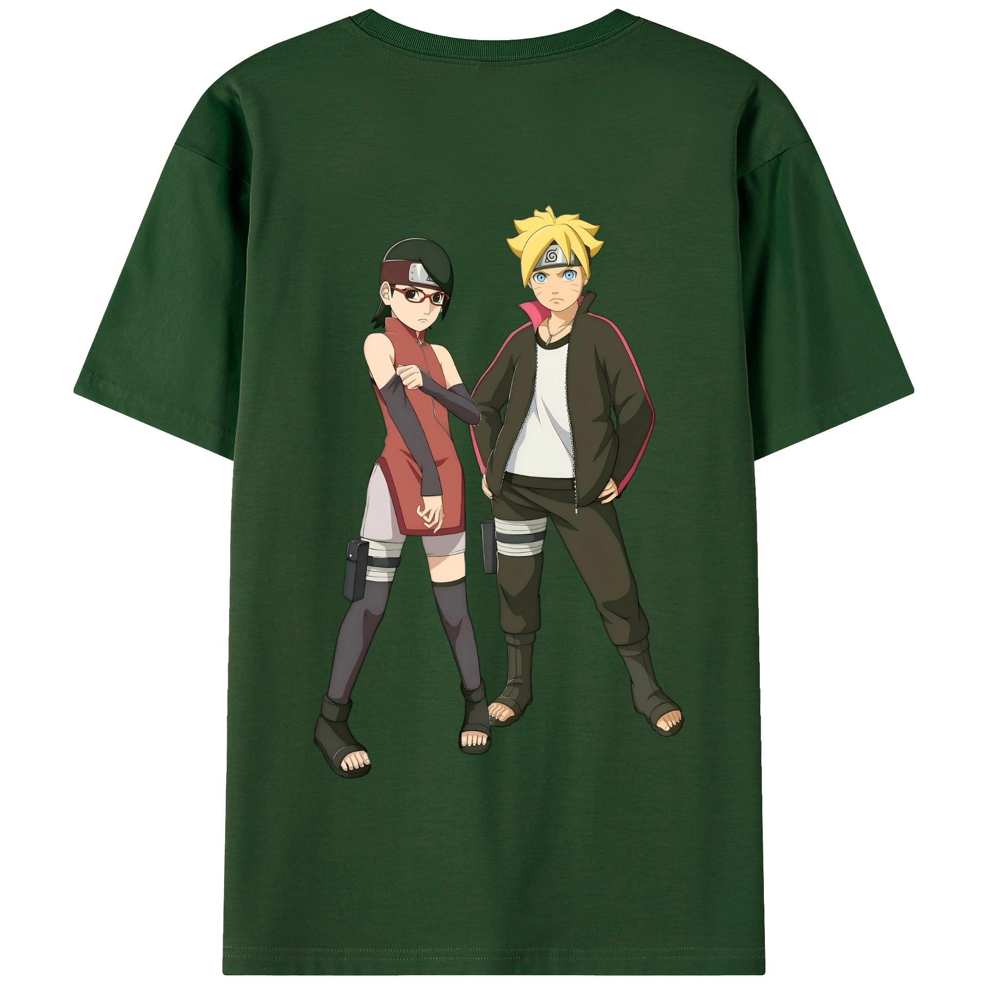（画像用） NARUTO -ナルト- うずまき ボルト Uzumaki Boruto 綿100％半袖Tシャツ（背面プリント）